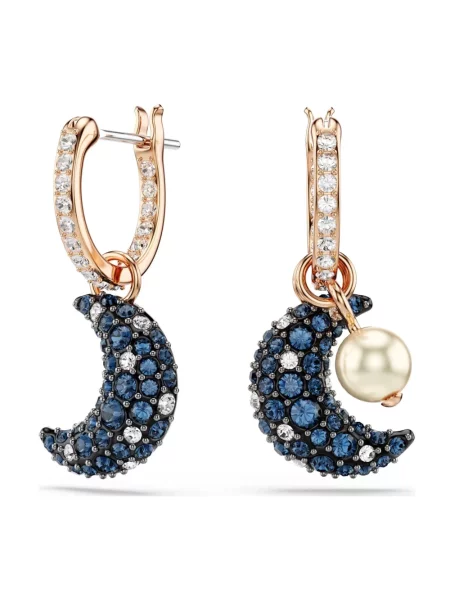 Kolczyki Swarovski asymetryczne różowe