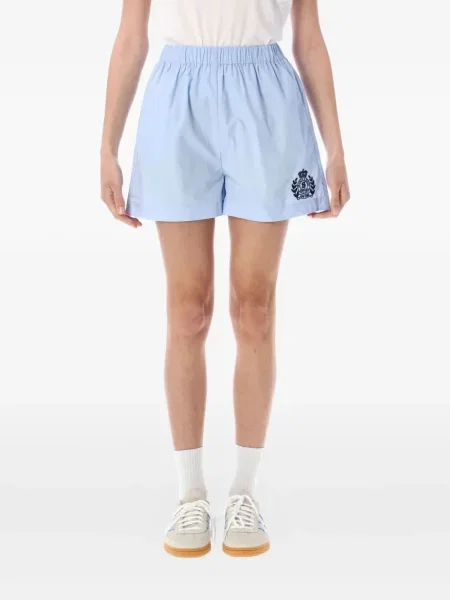 Pantaloni scurți Sporty & Rich cu broderie albastru