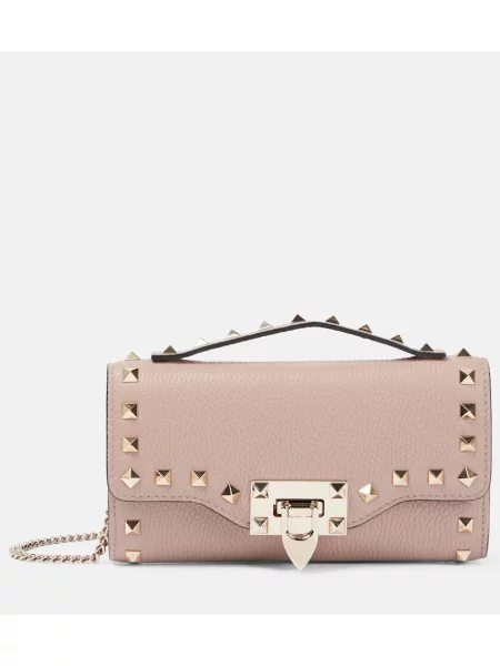 Colier Valentino Garavani din piele roz