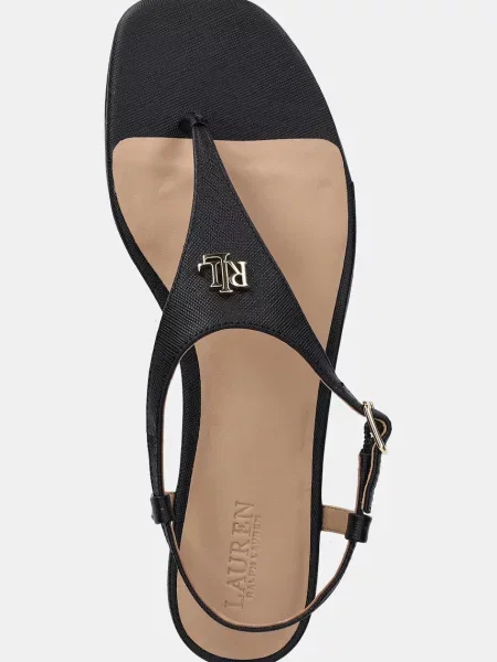 Шкіряні сандалі Lauren Ralph Lauren Everley 2 чорний