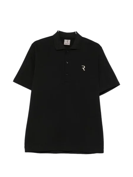 Tricou polo Rhun cu autograf negru