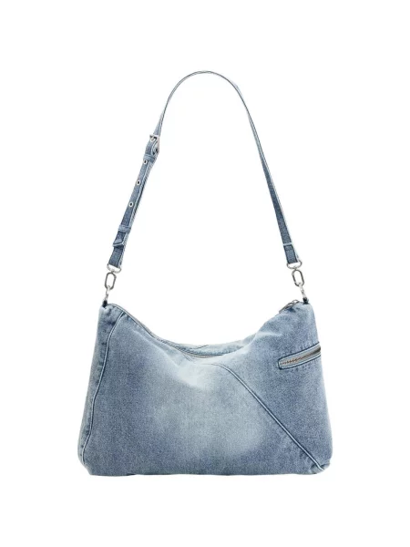 Crossbody kabelka Desigual s autogramom modrá