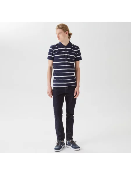 Lacoste Jeansy Slim Fit Z Elastycznej Bawełny niebieskie