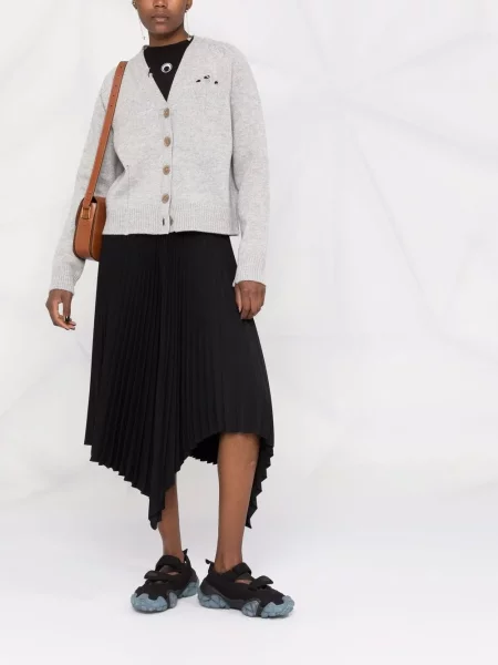 Cardigan Maison Margiela zdrențuiți gri