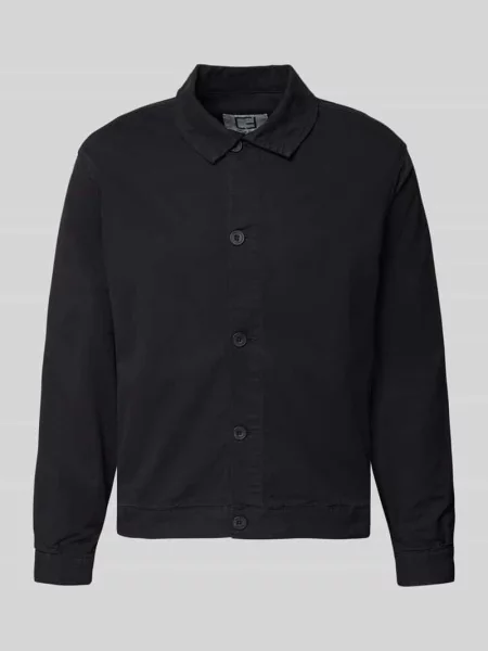 Kurtka koszulowa z mieszanki bawełny z listwą guzikową model ‘BUCHAN’ Casual Friday granatowa