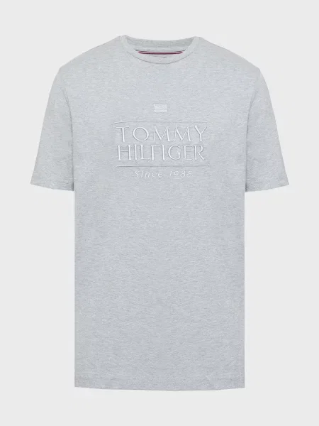 Футболка Tommy Hilfiger с вышивкой серая