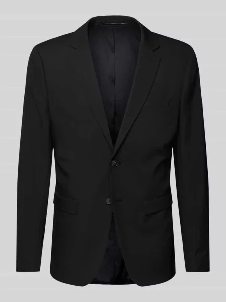 Marynarka na 2 o kroju slim fit z kieszenią z patką Selected Homme czarna