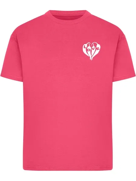 Miss Tee Tričko Spicy Heart pink / červená bílá