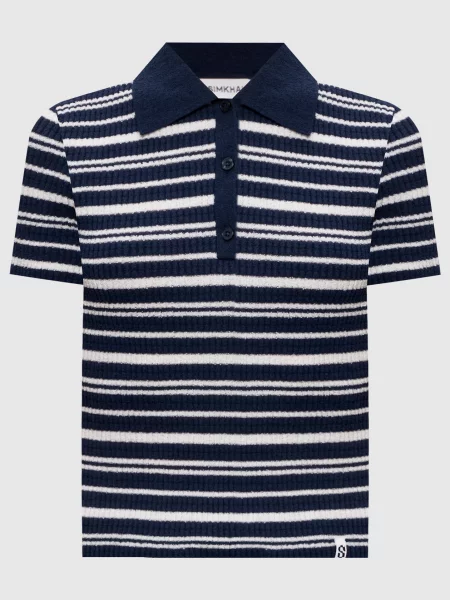 Поло Simkhai в полоску синее