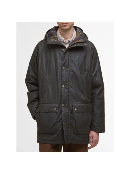 Woskowana parka Barbour zielona
