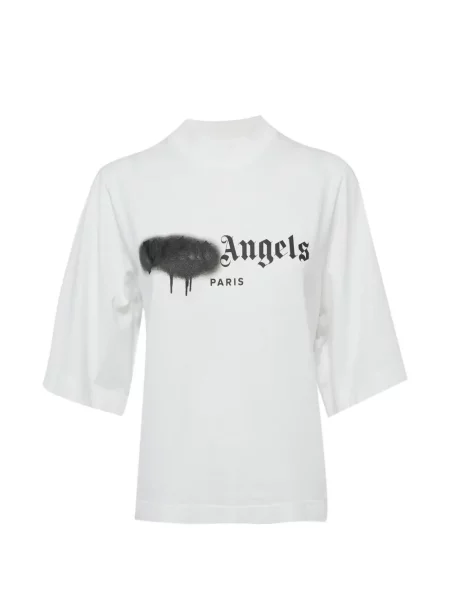 Tricou Palm Angels cu imagine alb