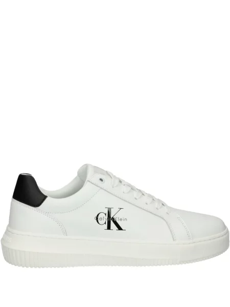 Sneakerși Calvin Klein Jeans din piele alb