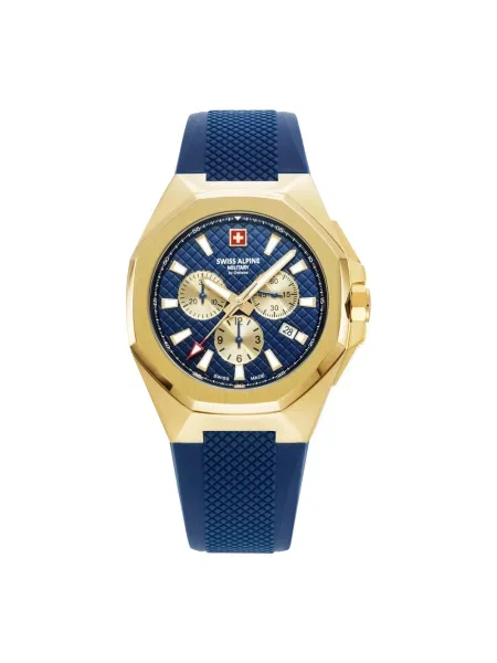 Lniany zegarek Swiss Alpine Military niebieski