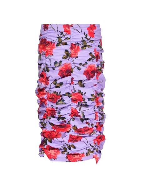 Fustă midi Carolina Herrera cu model floral cu imagine violet