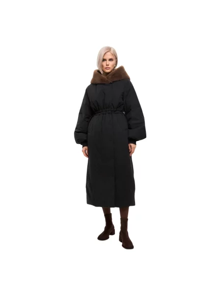 Płaszcz Cesare Gaspari z kapturem czarny