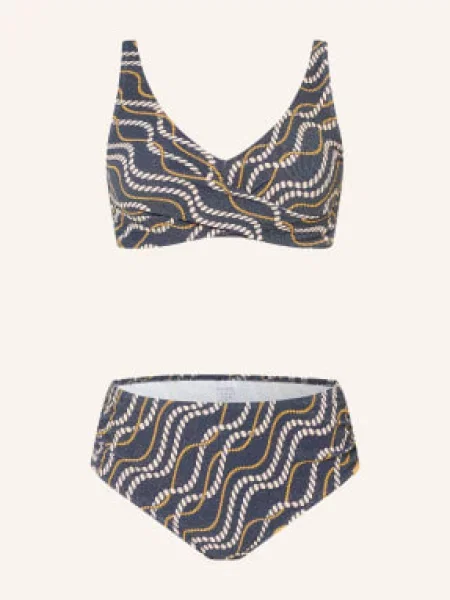 Charmline Bralette Bikiny Interlace Chains S Třpytivou Přízí tmavě / zlatá / světle hnědá modrá