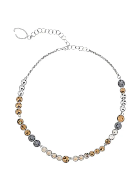 Colier Oscar De La Renta de cristal argintiu