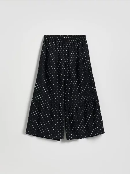 Reserved Брюки в горошек чорний