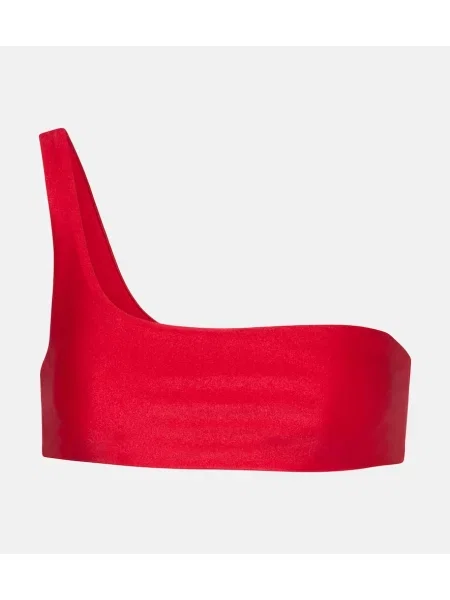 Bikini Jade Swim cu un umăr gol roșu