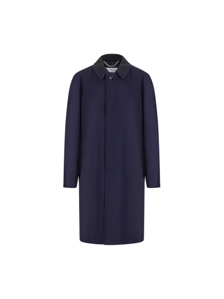 Płaszcz Maison Margiela wełniany niebieski
