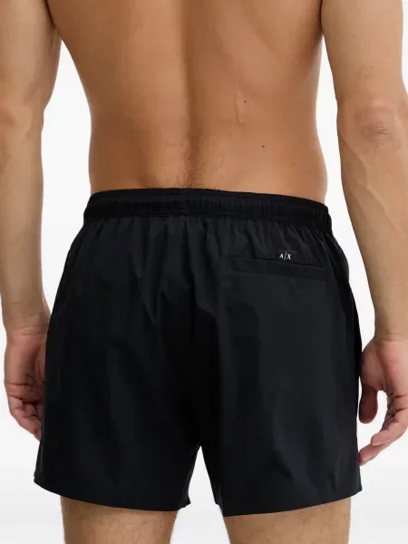 Kąpielówki Armani Exchange z nadrukiem ze sznurkiem niebieskie