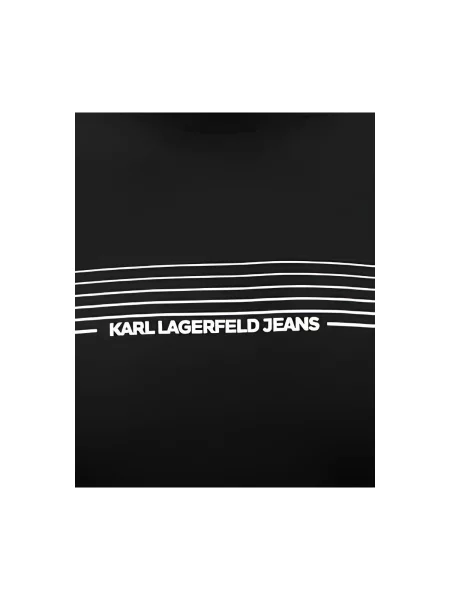 Karl Lagerfeld Jeans majica za muškarce od pamuka crna