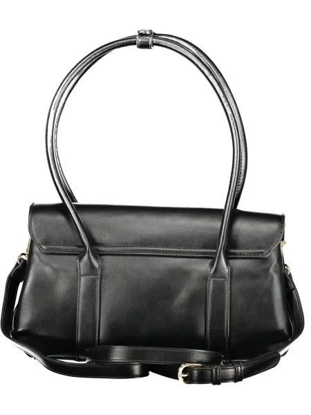Kožená kožená taška Valentino Bags čierna