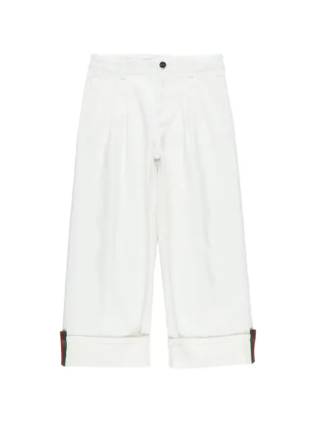 Jeansy dziecięce Gucci białe