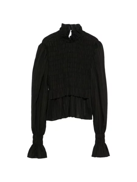 Bluză Ann Demeulemeester cu volane negru