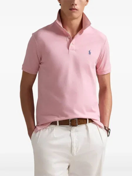 Поло тениска Polo Ralph Lauren бродирана розово