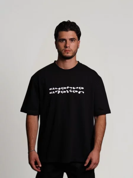 Avenue Atelier Tričko Avenue Astro Oversized T-Shirt' černá