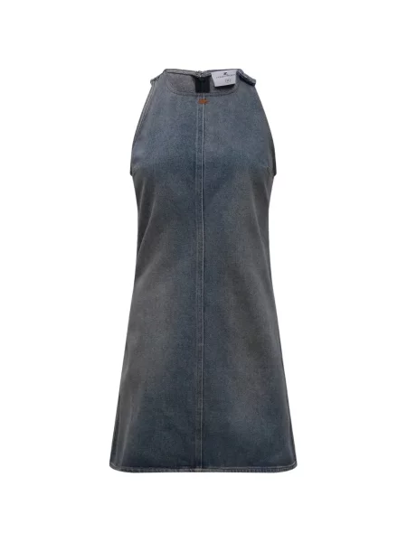 Rochie mini Courreges în linie A albastru