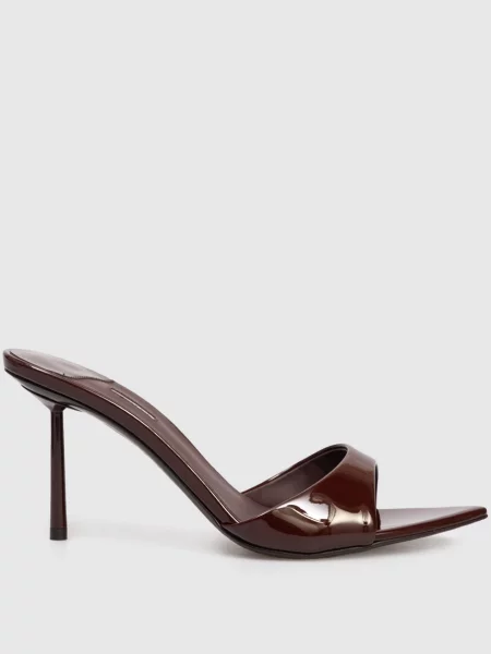 Шкіряні лаковані мюлі BELLA Le Silla бордові