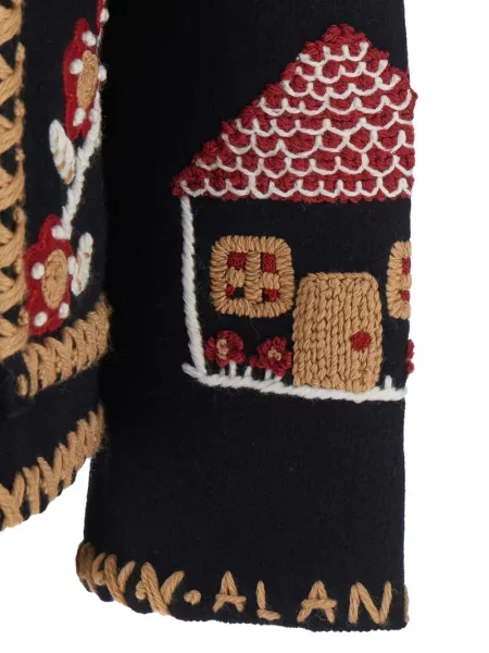 Geacă Alanui cu broderie negru