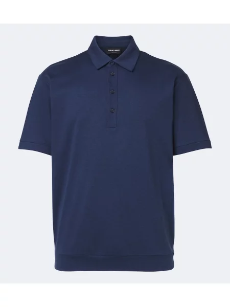 Polokošeľa Giorgio Armani modrá