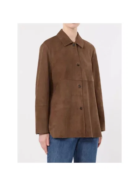 Kurtka koszulowa Max Mara casual brązowa
