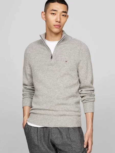 Вовняний светр Tommy Hilfiger сірий