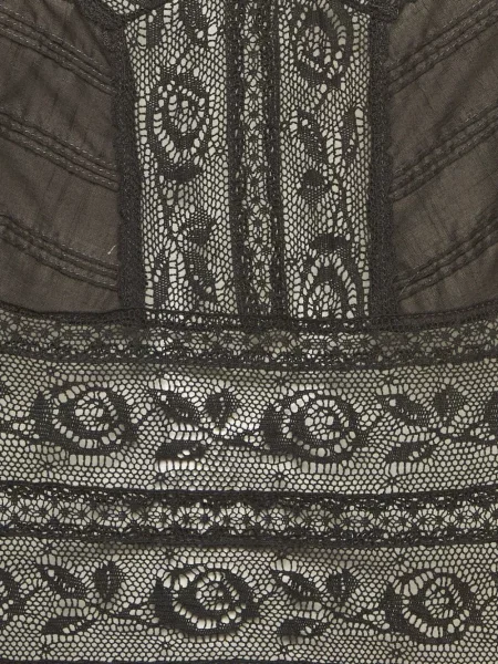 Rochie mini Zimmermann cu volane din dantelă negru