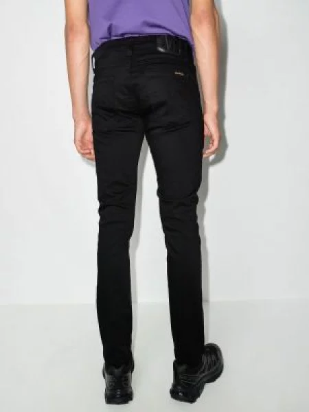 Skinny froté skinny džíny Nudie Jeans černé