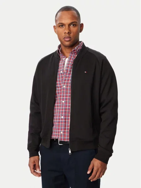 TOMMY HILFIGER Gornji dio trenirke ESSENTIAL' crna