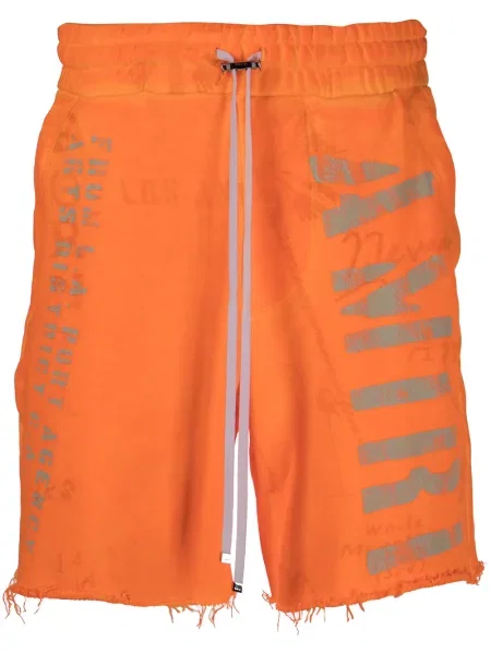 Pantaloni scurți Amiri cu imagine portocaliu