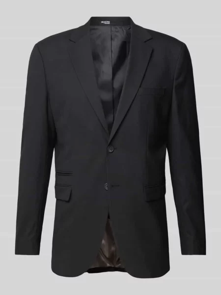 Marynarka o kroju slim fit z dodatkiem wełny model „NEIL” Selected Homme czarna