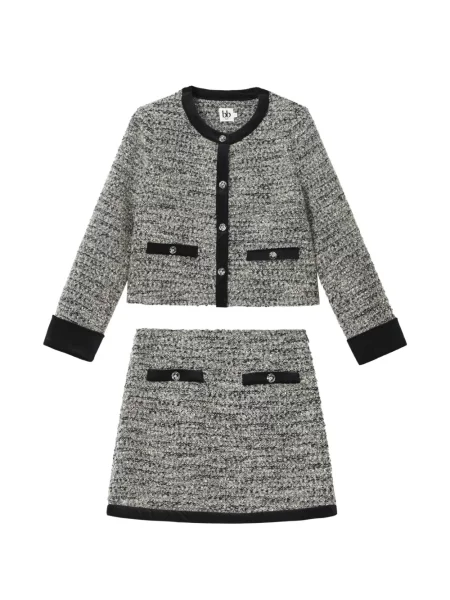 Fustă B+ab din tweed gri
