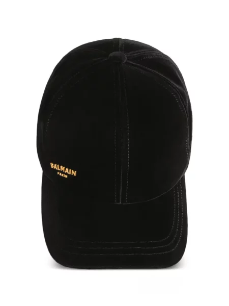 Șapcă Balmain de catifea negru