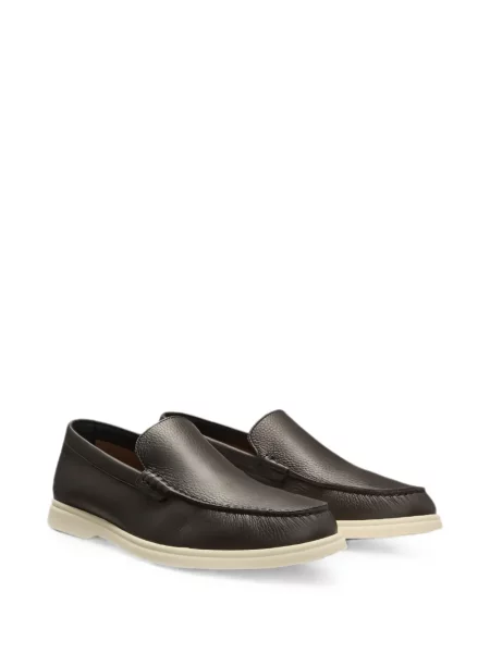 Pantofi loafer Boss din piele maro