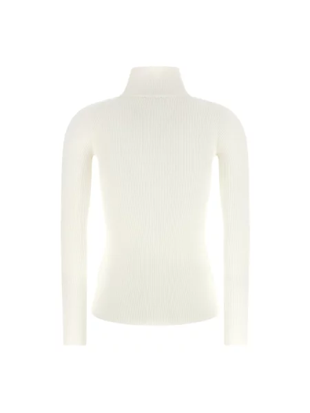 Sweter z golfem Elisabetta Franchi biały