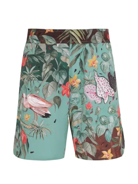 Slip de baie Amir Slama cu model floral cu imagine verde