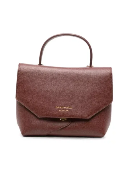 Top Emporio Armani skórzany brązowy