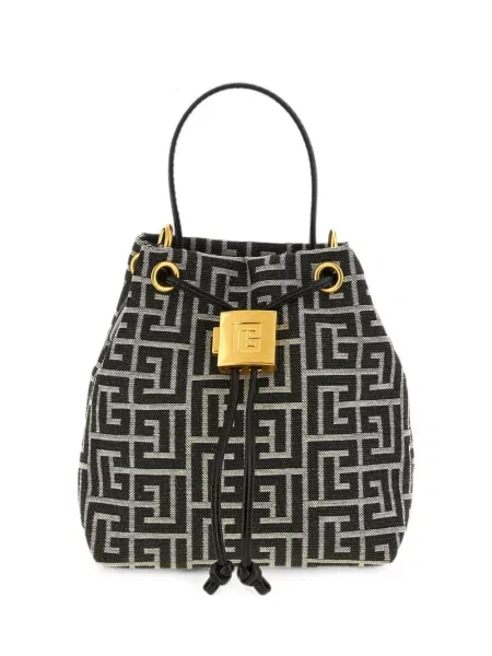 Geantă Balmain din jacard negru