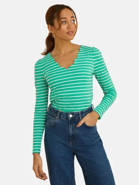 Love & roses Tričko nefritová bílá